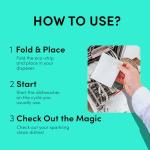 Zero Trace Dishwasher Detergent Eco-Friendly Sheets for Dish Washing - Plant Powered Technology - Plastic Free Biodegradable- 38 Count- Pack of 2 (76 Total Sheets)