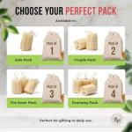 All Natural Loofah Sponge, Pack of 2 Real Egyptian Bath & Shower Exfoliating Loofa Scrubber Sponges for Face, Back & Body, Eco Friendly, No Toxic Chemicals, 6" x 6" by Crafts of Egypt