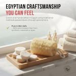 All Natural Loofah Sponge, Pack of 2 Real Egyptian Bath & Shower Exfoliating Loofa Scrubber Sponges for Face, Back & Body, Eco Friendly, No Toxic Chemicals, 6" x 6" by Crafts of Egypt