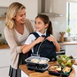 Glotoch 50 Pack 32 oz Meal Prep Containers Reusable, 2 Compartment Food Containers with Lids To Go Containers, Lunch-Microwave,Freezer,Dishwasher Safe