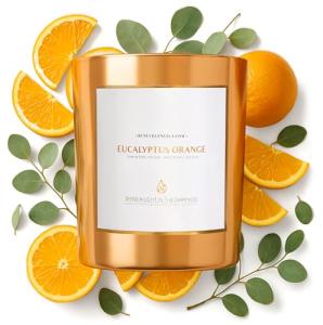 Eucalyptus Orange Soy Candles with Wood Wick
