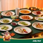 JOLLY CHEF Compostable Heavy Duty Plates 𝟭𝟬 𝗜𝗻𝗰𝗵 [𝟭𝟮𝟱 𝗣𝗮𝗰𝗸] Eco-Friendly Disposable White Paper Plates Made of Bagasse Biodegradable Bulk for Party Dinner Sugarcane Fibers Round 125 Count
