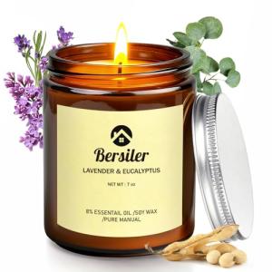 Lavender Eucalyptus Soy Candle for Relaxation