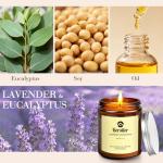 Lavender Eucalyptus Soy Candle for Relaxation