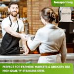 Blockhütte Stainless Steel Lunch Box for Adults I 47oz I Bento Box 3 Compartments with free Sealing, Leak-Proof Container, Metal Lunchbox for Travel, Work, Eco-Friendly Meal Storage Solution