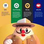 JOLLY CHEF Compostable 𝟱 Compartment Paper Plates 𝟭𝟬 * 𝟴 𝗶𝗻𝗰𝗵 [𝟭𝟮𝟱 𝗣𝗮𝗰𝗸] Heavy Duty Divided Disposable Eco-Friendly Biodegradable Containers Food Trays for Dinner Lunch Buffet(Brown)