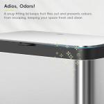 EKO Kitchen Compost Bin, 7L / 1.85 Gal Stainless Steel with Removable Inner Bucket and Deodorizer Compartment, 2-in-1 Countertop Compost Bin with Lid, Food Waste Caddy for Kitchen (MMT & Black Finish)