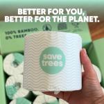 Save Trees Bamboo Toilet Paper -24 Rolls Of Septic Safe Organic Toilet Paper 3-ply, 300 Sheets Per Roll - PFAs Free, FSC Certified, Plastic & Chemical Free - For Home, Boat & RV Use