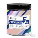 Retsip Toothpaste Tablets - 5% Nano Hydroxyapatite, Fluoride Free, Travel Friendly, Eco &Plastic Free, Remineralize & Whitening - 186pcs