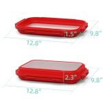 Mage Crab 2-Piece Airtight Food Storage Containers Set – Avocado Saver, Onion Keeper, Silicone Kitchen Organizers for Fridge, Reusable & Leak-Proof to Lock in Freshness K05-dark blue