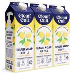Cleancult Liquid Hand Soap Refills - Lemon Verbena - Moisturizes Dry & Sensitive Skin - Made with Aloe Vera & Essential Oils - Eco Friendly - Paper-Based Packaging - 32 oz/3 Pack
