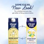 Cleancult Liquid Hand Soap Refills - Lemon Verbena - Moisturizes Dry & Sensitive Skin - Made with Aloe Vera & Essential Oils - Eco Friendly - Paper-Based Packaging - 32 oz/3 Pack