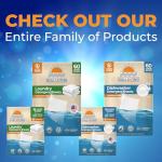 Gull living Eco-Friendly Dishwasher Detergent Sheets - Natural Dishwashing Detergent - Plant Based Dishwasher Soap Sheets - Unscented & Plastic Free Travel Size 10 loads with sustainable Packaging.