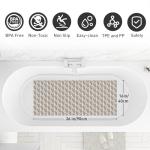 XIYUNTE Shower Mat Bathtub Mat Non Slip, 36''x16'' Soft and Comfortable Anti Slip Shower Mat, Eco-Friendly TPE+PP Shower Non Slip Mat with Powerful Suction Cups, Machine Washable, Easy to Cut, Brown