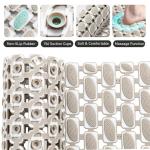 XIYUNTE Shower Mat Bathtub Mat Non Slip, 36''x16'' Soft and Comfortable Anti Slip Shower Mat, Eco-Friendly TPE+PP Shower Non Slip Mat with Powerful Suction Cups, Machine Washable, Easy to Cut, Brown