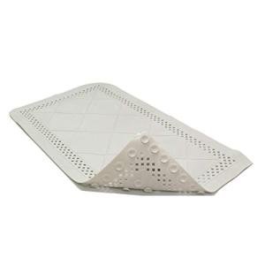 SAFELAND- Non-Slip Bath, Shower, Tub Mat, TPR Material, Eco-Friendly, Non-PVC, Machine Washable, No Odor, with Powerful Suction Cups and Drain Holes, Corded Tile (16"x28" White)
