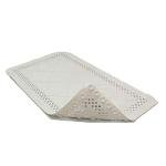 SAFELAND- Non-Slip Bath, Shower, Tub Mat, TPR Material, Eco-Friendly, Non-PVC, Machine Washable, No Odor, with Powerful Suction Cups and Drain Holes, Corded Tile (16"x28" White)