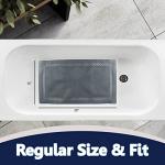 SAFELAND- Non-Slip Bath, Shower, Tub Mat, TPR Material, Eco-Friendly, Non-PVC, Machine Washable, No Odor, with Powerful Suction Cups and Drain Holes, Corded Tile (16"x28" White)