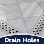 SAFELAND- Non-Slip Bath, Shower, Tub Mat, TPR Material, Eco-Friendly, Non-PVC, Machine Washable, No Odor, with Powerful Suction Cups and Drain Holes, Corded Tile (16"x28" White)