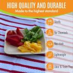 Raj Eco Compostable Palm Leaf Plates Like Bamboo Plates Disposable - 6 Inch Square 50 Party Plate, Natural Wooden, Eco-Friendly, Fancy Biodegradable & Disposable Dessert Appetizer Plate