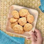 Raj Eco Compostable Palm Leaf Plates Like Bamboo Plates Disposable - 6 Inch Square 50 Party Plate, Natural Wooden, Eco-Friendly, Fancy Biodegradable & Disposable Dessert Appetizer Plate