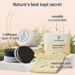 Ecolifestyle Reusable Makeup Remover Pads (20 Pack) - Reusable Cotton Rounds with Laundry Bag & Metal Storage Box | Eco-Friendly, Zero Waste | Bamboo, Terry & Charcoal Washable Face Pads