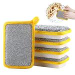 Reusable Washing Up Sponge,Multi-Purpose Absorbent Sponge,Dual-Sided Kitchen and Bathroom Cleaning Products,Bowl Dish Cleaning Pad Scrubber,Kitchen Dishwashing Cleaning Tool 5 Pcs
