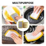 Reusable Washing Up Sponge,Multi-Purpose Absorbent Sponge,Dual-Sided Kitchen and Bathroom Cleaning Products,Bowl Dish Cleaning Pad Scrubber,Kitchen Dishwashing Cleaning Tool 5 Pcs