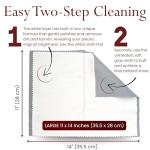 Pro Size Polishing Cloth Set of 2 Large Cleaning Cloths Pure Cotton Made in USA for Gold Silver and Platinum Jewelry Coins Watch, Silverware 11 x 14 inches each Tarnish Remover Keeps Jewelry Shining