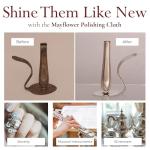 Pro Size Polishing Cloth Set of 2 Large Cleaning Cloths Pure Cotton Made in USA for Gold Silver and Platinum Jewelry Coins Watch, Silverware 11 x 14 inches each Tarnish Remover Keeps Jewelry Shining