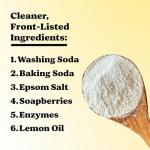 Pronounce Laundry Detergent Powder Alternative | Earth-Derived Ingredients, Eco-Friendly, Safer for Sensitive Skin, Eczema, and Babies. Stain + Smell Fighting. HE Safe (Lemon, 120 Loads).