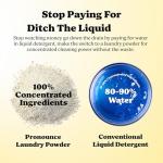 Pronounce Laundry Detergent Powder Alternative | Earth-Derived Ingredients, Eco-Friendly, Safer for Sensitive Skin, Eczema, and Babies. Stain + Smell Fighting. HE Safe (Lemon, 120 Loads).