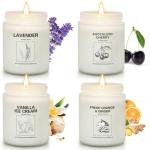 Natural Soy Wax Scented Candle Set - 4 Pack