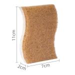 9Pcs Kitchen Natural Sponges for Dishes Natural Sponge - Eco Friendly Coconut Fiber and Wood Sponge-Natural Wood Pulp Cotton Kitchen Dishwashing Brush