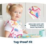 Tiny Twinkle Mess-Proof Baby Bib for Girls | Waterproof Toddler Bib for Eating | Baby Apron for Feeding | Machine Washable | Perfect Shower Gift (Rose, 6–24M)