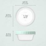 Bentgo Prep - 20 Piece 8 fl oz Leak-Proof Deli Containers with Lids, Food Storage for Meal Prep, Twist-Top, Reusable, PFAS & BPA-Free, Stackable, Microwave, Freezer, & Dishwasher Safe (Honeydew)