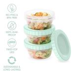 Bentgo Prep - 20 Piece 8 fl oz Leak-Proof Deli Containers with Lids, Food Storage for Meal Prep, Twist-Top, Reusable, PFAS & BPA-Free, Stackable, Microwave, Freezer, & Dishwasher Safe (Honeydew)