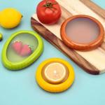 Set of 4 Reusable Avocado Saver and Onion Storage– Eco-Friendly – Keep Leftovers Fresh Without Plastic Bags. Fruit and Veggie Savers for Avocados, Lemons, Onions, Tomatoes & Salad