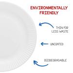 Hygloss Products Paper Plates - Uncoated White Plate - Use for Foodware, Events, Activities, Crafts Projects and More - Environmentally Friendly - Recyclable and Disposable - 6-Inches - 200 Pack