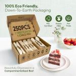 Compostable Bamboo Cutlery Set – 250 Pieces