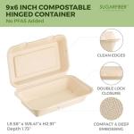 Eco-Friendly Clamshell Containers for Takeout (50 Count)