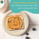 ECO SOUL 100% Compostable 6 Inch Small Paper Plates (100-Pack) Disposable Party Heavy Duty, Eco-Friendly, Appetizer, Dessert, Wedding Plates I Biodegradable Unbleached Sugarcane Eco Plates