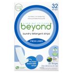 Beyond Laundry Detergent Strips [32 strips] - Fresh Linen - Eco-friendly, Hypoallergenic. Travel friendly. Dissolvable Strips.