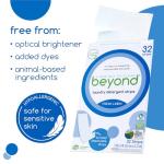Beyond Laundry Detergent Strips [32 strips] - Fresh Linen - Eco-friendly, Hypoallergenic. Travel friendly. Dissolvable Strips.