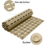 BEMISO BEMISO Shower Mat Non Slip Bathtub Mat with Suction Cups and Drain Holes 37.4 x15.7 Inch Bath Mat for Tub & Shower.Easy Dry,Easy to Cut,Eco-Friendly