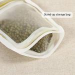 Mason Jar Bags Yellow, 40 Pcs Reusable Airtight Seal Food Storage Bags Leak-Proof Saver Bags for Travel Camping, 8 OZ