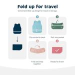 Tiny Twinkle Mess-Proof Baby Bib for Girls | Waterproof Toddler Bib for Eating | Baby Apron for Feeding | Machine Washable | Perfect Shower Gift (Boho Rainbow, 6–24M)