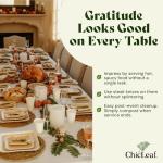 Chic Leaf Round Palm Leaf Plates - 10-Inch & 7-Inch, Pack of 48 - Compostable Disposable Bamboo Plates for Parties, Thanksgiving Family Meal and Christmas Dinner