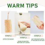 Natural Loofah Dish Sponge Pack 6 Vegetable Scrubber for Kitchen -100% Biodegradable Compostable Dishwashing Scouring Pad Zero Waste Plastic Free Eco Friendly Sustainable