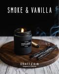Eco-Friendly Smoke & Vanilla Scented Candle